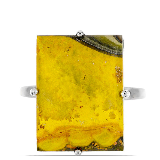 Inel din Argint 925 ( 4.15 grame ) cu Jasp ”Bumble Bee” 14.92 Carate