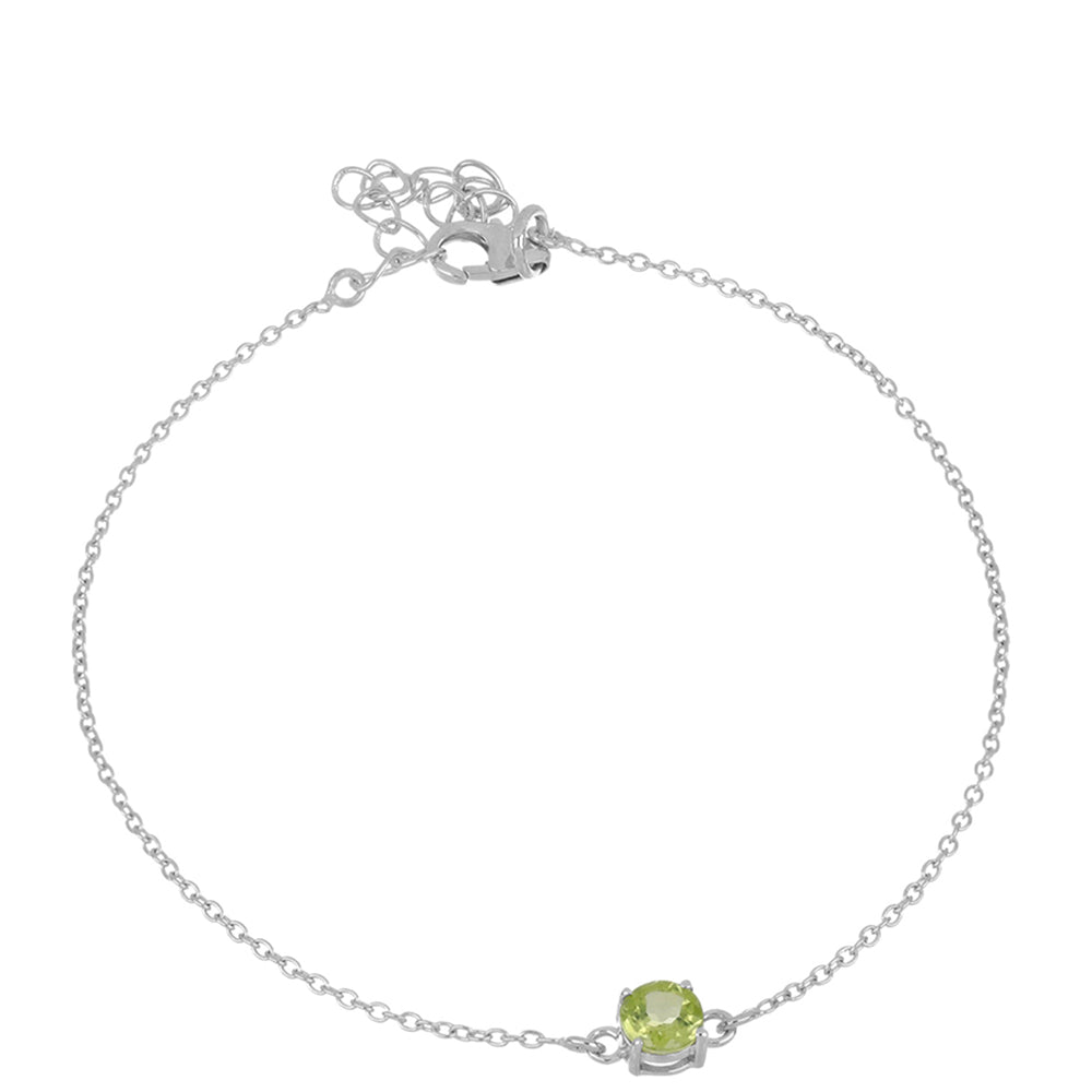 Brățară din Argint 925 ( 1.38 grame ) cu Peridot Changbai 0.55 Carate 1 