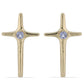 Cercei din Argint 925 Placat cu Aur ( 2.53 grame ) cu Tanzanit 0.23 Carate