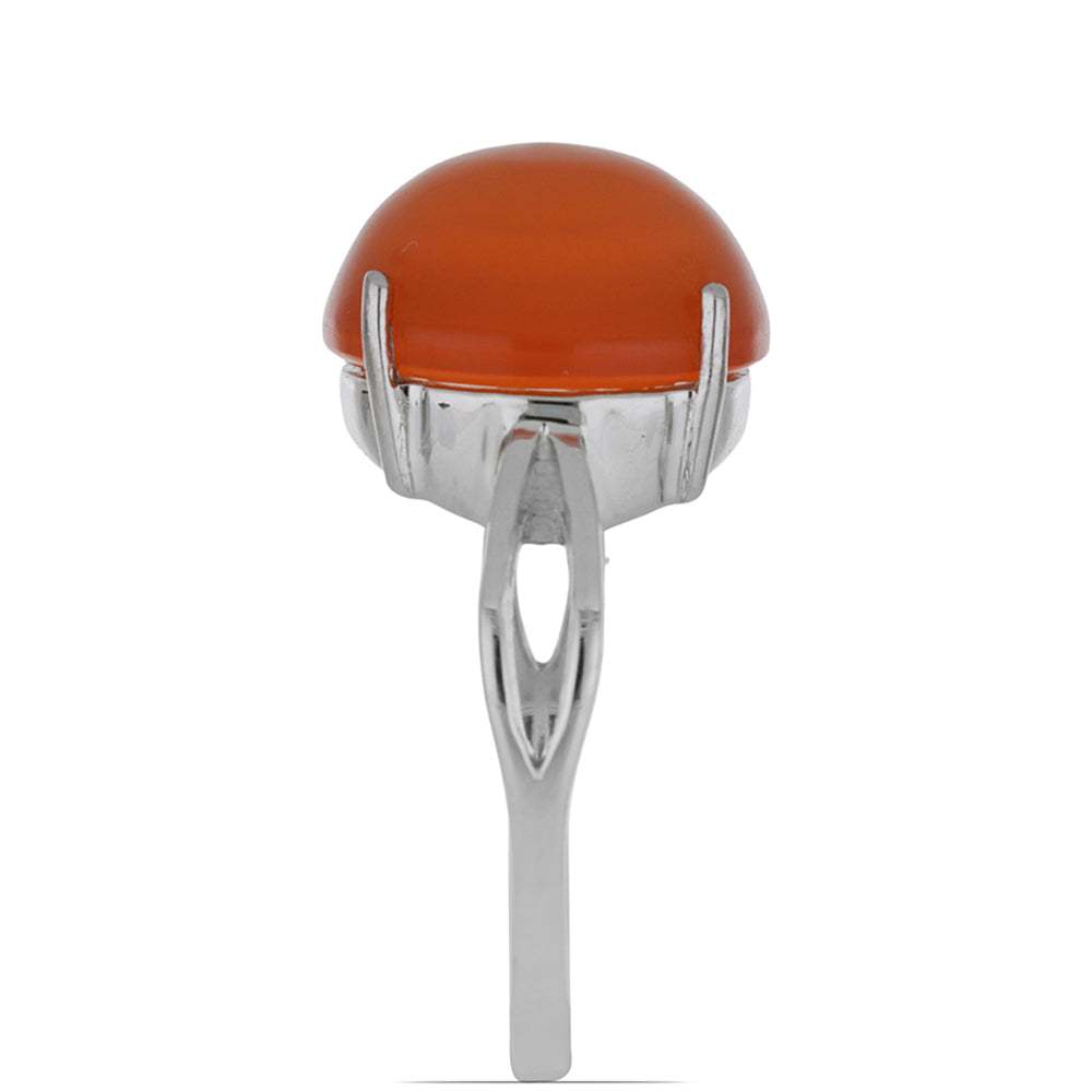 Inel din Argint 925 ( 2.96 grame ) cu Carneol Tagebau 9.93 Carate 4 