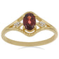 Inel din Argint 925 Placat cu Aur ( 2.08 grame ) cu Granat Barton și Topaz Alb 0.93 Carate