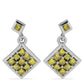Cercei din Argint 925 ( 2.03 grame ) cu Diamant Galben 0.67 Carate