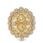 Inel din Argint 925 Placat cu Aur ( 6.58 grame ) cu Citrin Ural și Topaz Alb 1.13 Carate
