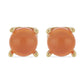 Cercei din Argint 925 Placat cu Aur ( 1.41 grame ) cu Opal Etiopian Lega Dembi Portocaliu 1.03 Carate