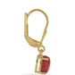 Cercei din Argint 925 Placat cu Aur ( 1.45 grame ) cu Coral Roșu Burete 1.39 Carate