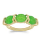 Inel din Argint 925 Placat cu Aur ( 3.69 grame ) cu Jadeit Verde 3.65 Carate