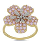 Inel din Aur de 9K ( 4.06 grame ) cu Safir Roz și Diamant Alb 1.95 Carate