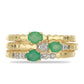 Set din Argint 925 Placat cu Aur ( 4.09 grame ) cu Smarald Brazilian și Topaz Alb 0.58 Carate