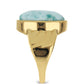 Inel din Argint 925 Placat cu Aur ( 4.79 grame ) cu Larimar(Piatra delfinului) 9.64 Carate