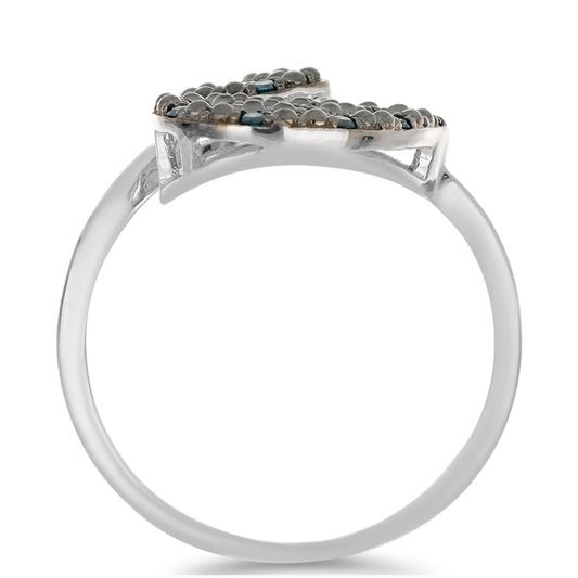 Inel din Argint 925 ( 3.67 grame ) cu Diamant Albastru 0.24 Carate