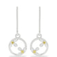 Cercei din Argint 925 ( 1.92 grame ) cu Diamant Galben 0.03 Carate