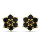 Cercei din Argint 925 Placat cu Aur ( 1.96 grame ) cu Spinel Negru 1.97 Carate