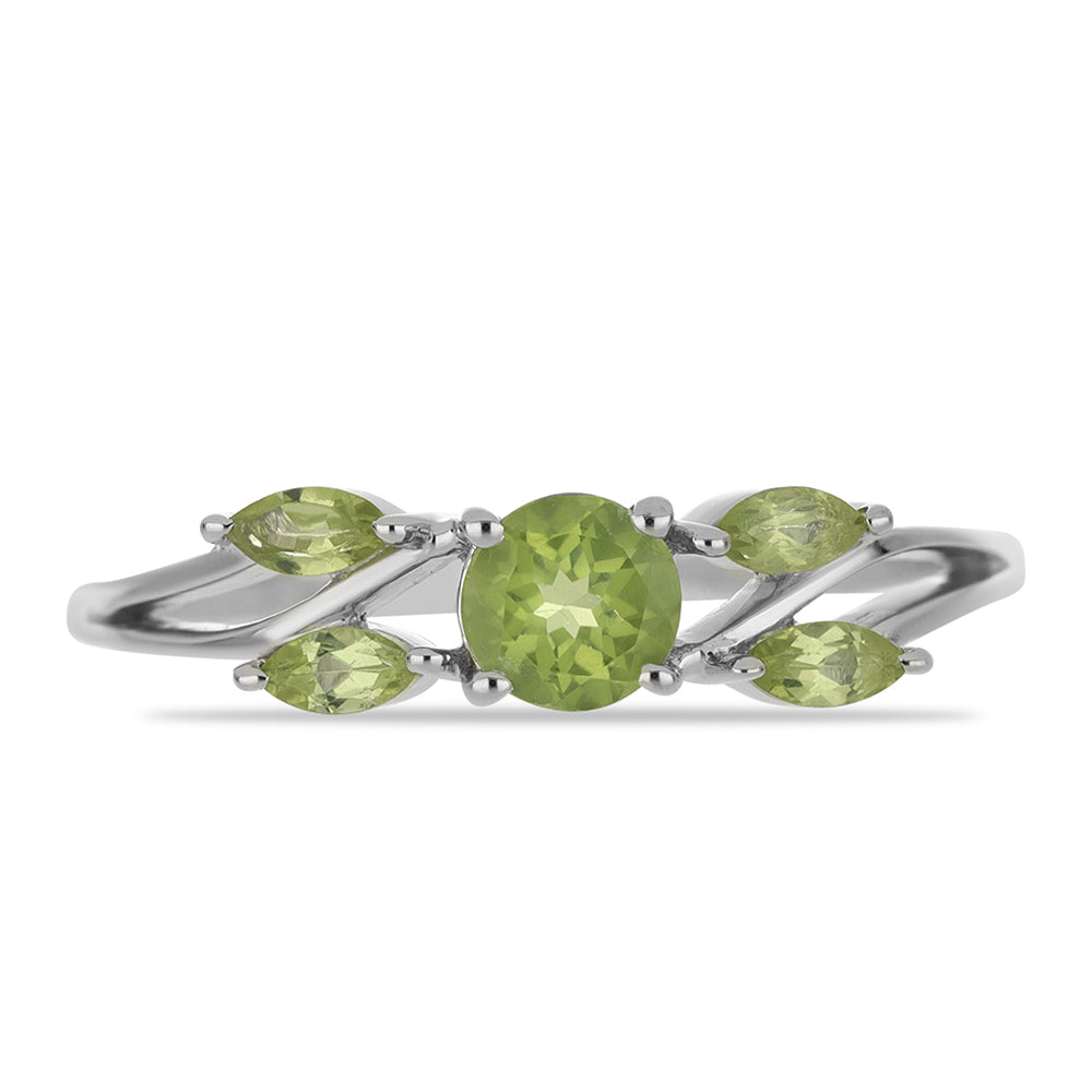 Inel din Argint 925 ( 1.85 grame ) cu Peridot Changbai 0.86 Carate 1 