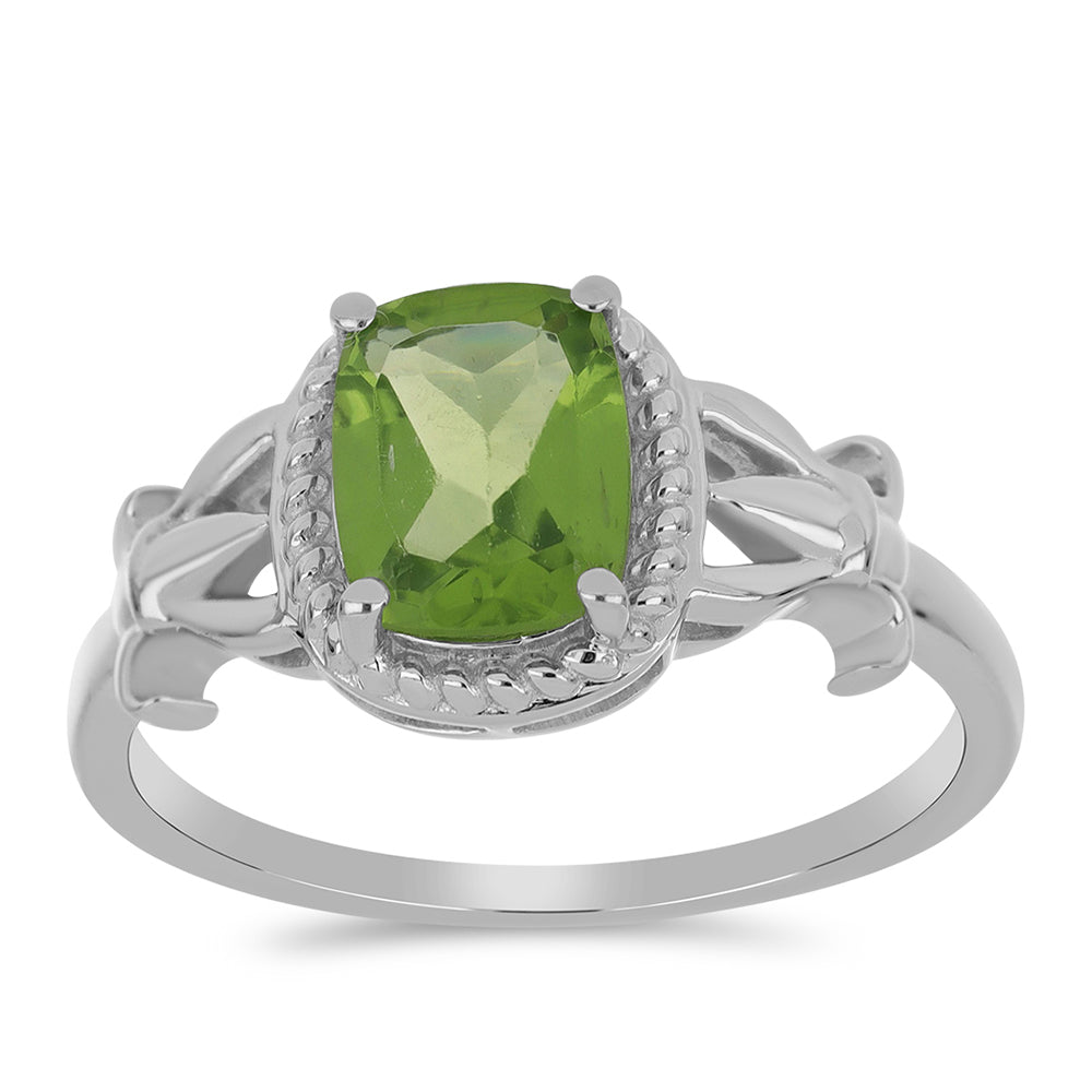 Inel din Argint 925 ( 3.18 grame ) cu Peridot Changbai 1.99 Carate 3 