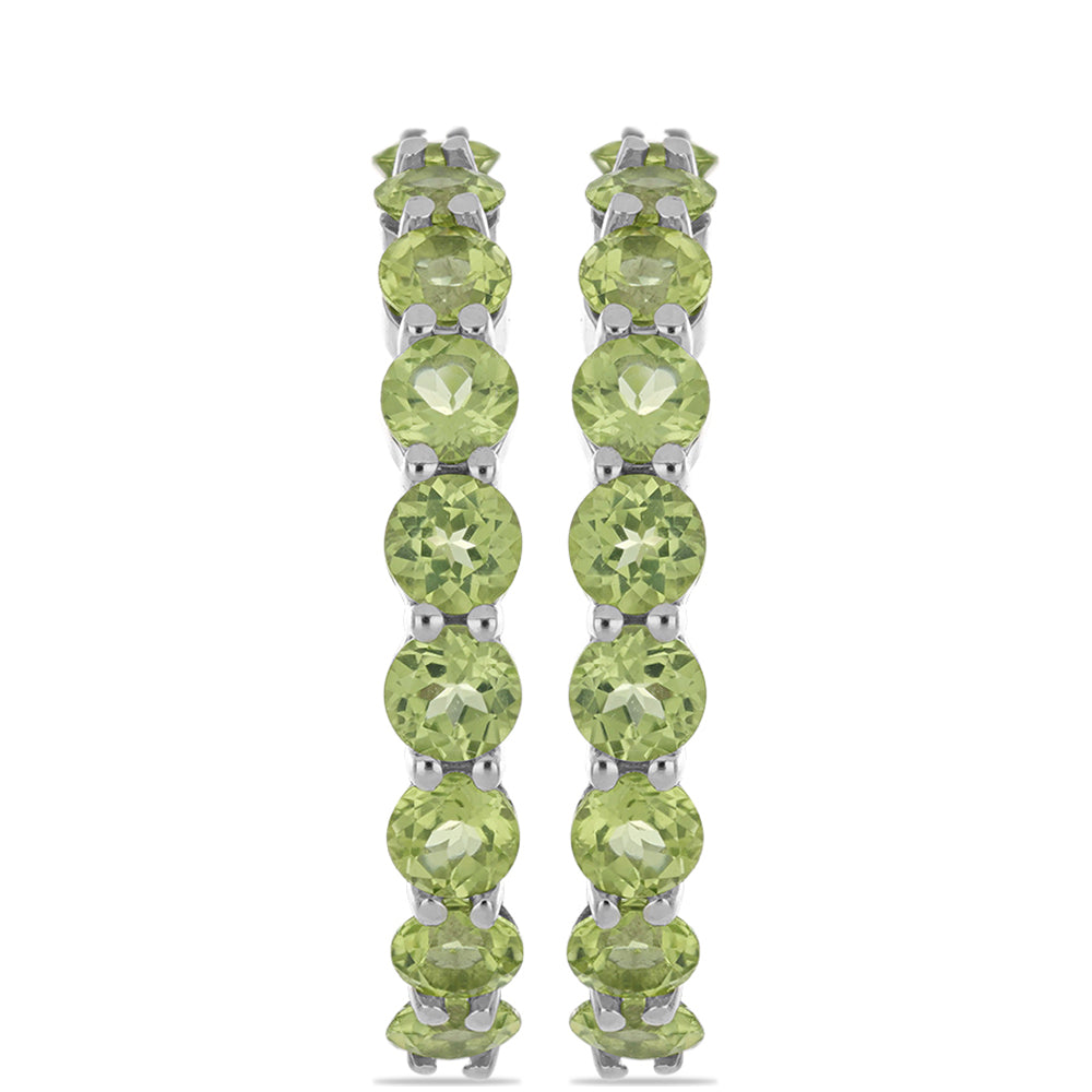 Cercei din Argint 925 ( 8.92 grame ) cu Peridot Changbai 7.43 Carate