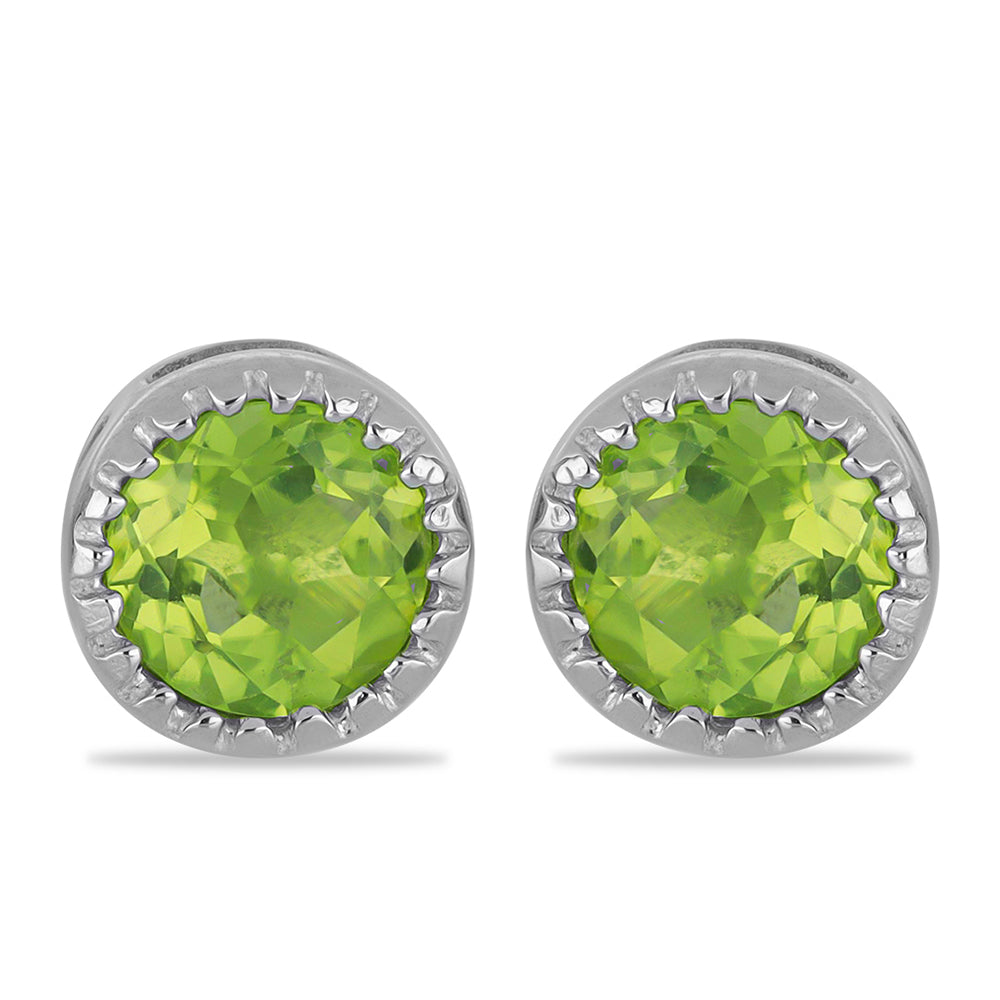 Cercei din Argint 925 ( 1.67 grame ) cu Peridot Changbai 1.72 Carate