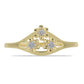 Inel din Argint 925 Placat cu Aur ( 1.98 grame ) cu Diamant Alb 0.04 Carate
