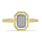 Inel din Argint 925 Placat cu Aur ( 2.29 grame ) cu Diamant Alb 0.1 Carate