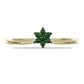 Inel din Argint 925 Placat cu Aur ( 1.38 grame ) cu Diamant Verde 0.1 Carate