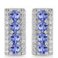 Cercei din Argint 925 ( 3.56 grame ) cu Tanzanit și Topaz Alb 1.45 Carate