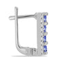 Cercei din Argint 925 ( 3.56 grame ) cu Tanzanit și Topaz Alb 1.45 Carate