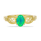 Inel din Argint 925 Placat cu Aur ( 2.57 grame ) cu Opal Verde Etiopian Lega Dembi 0.44 Carate