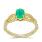 Inel din Argint 925 Placat cu Aur ( 2.57 grame ) cu Opal Verde Etiopian Lega Dembi 0.44 Carate