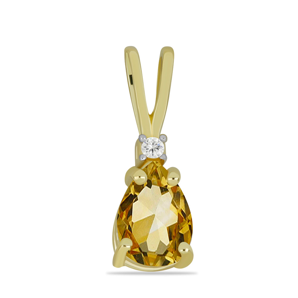 Pandantiv din Argint 925 Placat cu Aur ( 0.58 grame ) cu Citrin Rio Grande și Topaz Alb 0.63 Carate