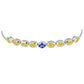 Brățară din Argint 925 ( 5.53 grame ) cu Safir Galben și Safir Albastru Australian 2.55 Carate