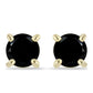 Cercei din Aur de 9K ( 0.91 grame ) cu Diamant Negru 0.65 Carate