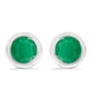 Cercei din Argint 925 ( 2.12 grame ) cu Smarald Brazilian 1.46 Carate