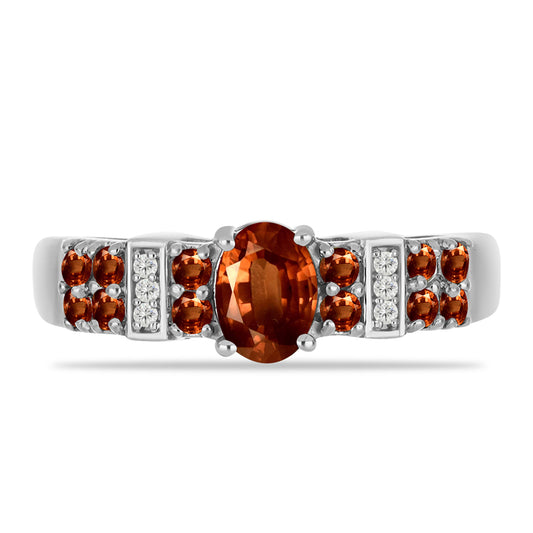 Inel din Argint 925 ( 3.71 grame ) cu Andaluzit și Topaz Alb 1.36 Carate