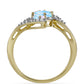 Inel din Argint 925 Placat cu Aur ( 3.67 grame ) cu Piatra Lunii Curcubeu și Topaz Alb 1.45 Carate