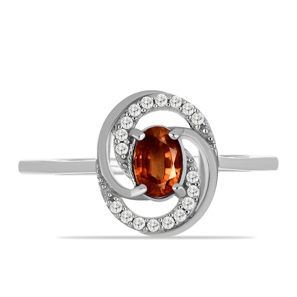 Inel din Argint 925 ( 2.55 grame ) cu Andaluzit și Topaz Alb 0.84 Carate 1 