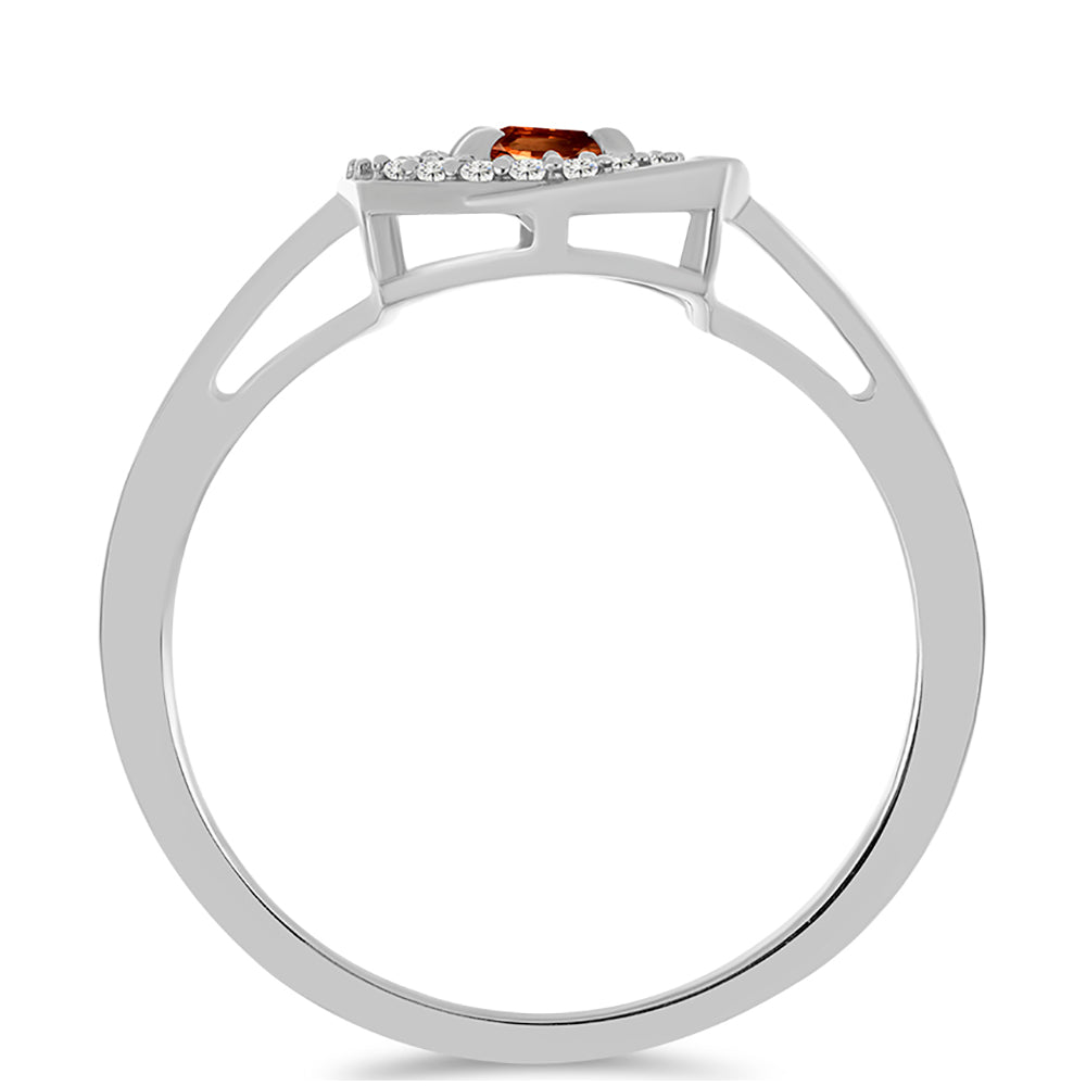 Inel din Argint 925 ( 2.55 grame ) cu Andaluzit și Topaz Alb 0.84 Carate