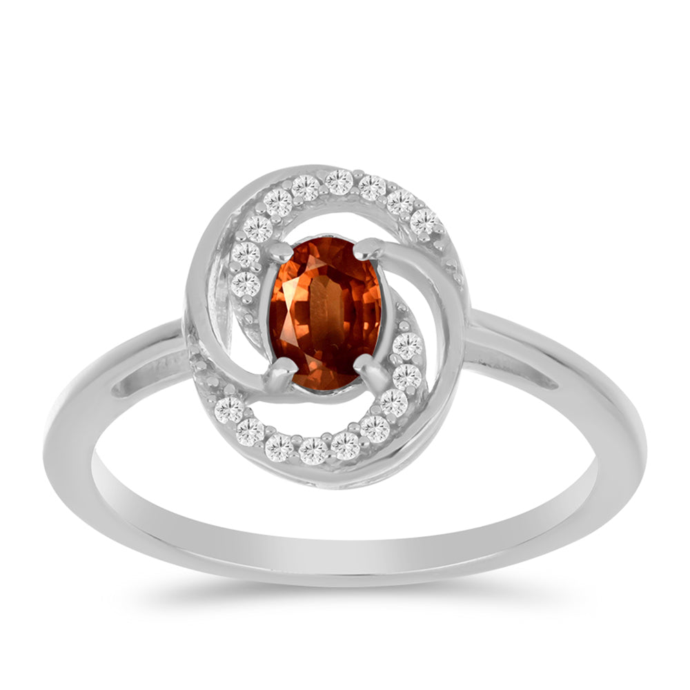 Inel din Argint 925 ( 2.55 grame ) cu Andaluzit și Topaz Alb 0.84 Carate 3 