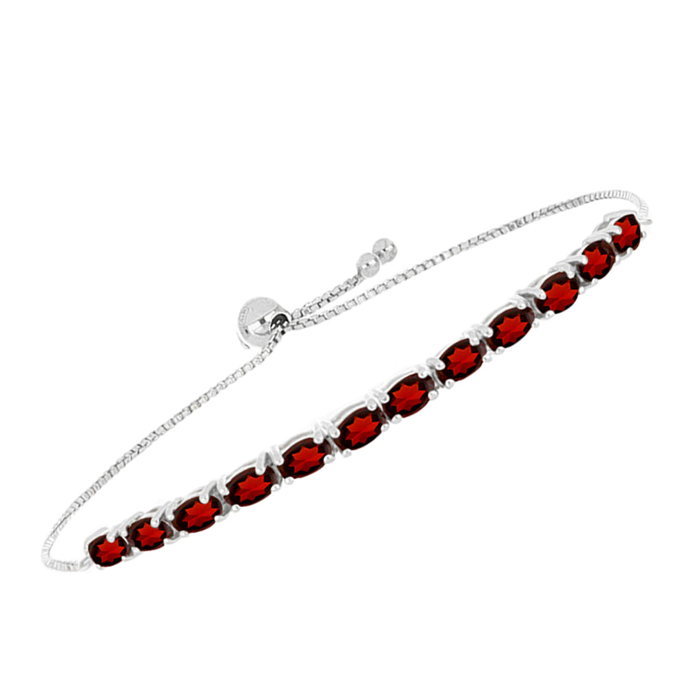 Brățară din Argint 925 ( 3.8 grame ) cu Granat Barton 3.86 Carate 2 