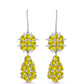 Cercei din Argint 925 ( 7.9 grame ) cu Citrin Ural și Topaz Alb 7.03 Carate