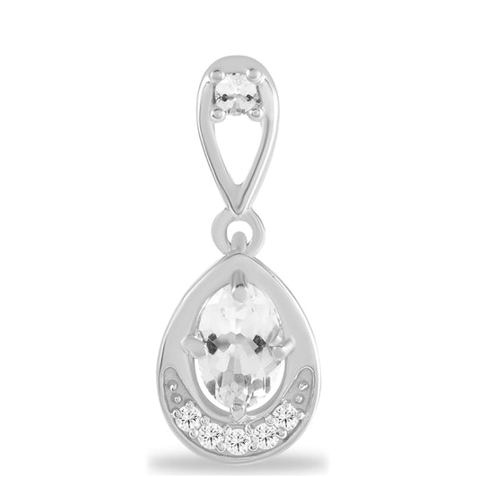 Pandantiv din Argint 925 ( 1.28 grame ) cu Petalit Kalgoorlie și Topaz Alb 0.45 Carate