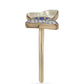 Inel din Argint 925 Placat cu Aur ( 2.73 grame ) cu Tanzanit AAA și Sidef 1.04 Carate