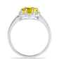 Inel din Argint 925 ( 2.87 grame ) cu Citrin Ural și Topaz Alb 1.91 Carate
