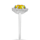 Inel din Argint 925 ( 1.83 grame ) cu Citrin Ural și Topaz Alb 0.94 Carate