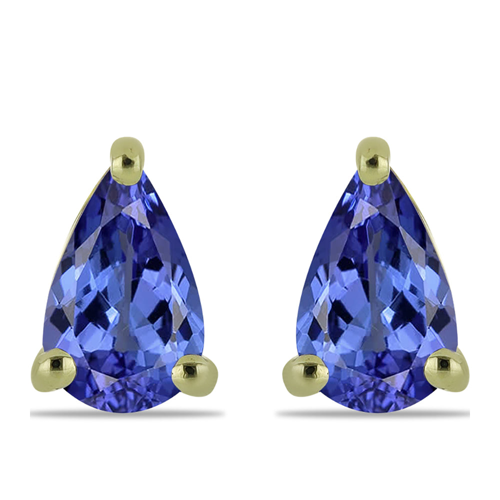 Cercei din Aur de 9K ( 0.64 grame ) cu Tanzanit AAA 0.45 Carate