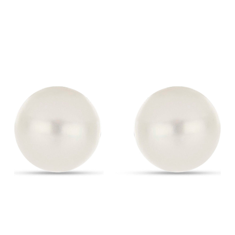 Set din Argint 925 Placat cu Aur ( 1.62 grame ) cu Perlă de apă dulce roșie și Perlă Albă de Cultură 8.73 Carate ( Cercei ) 4 