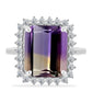 Inel din Argint 925 ( 3.35 grame ) cu Ametrin Anahi și Topaz Alb 6.23 Carate