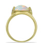 Inel din Argint 925 Placat cu Aur ( 3.32 grame ) cu Opal Welo și Topaz Alb 1.6 Carate