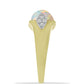 Inel din Argint 925 Placat cu Aur ( 3.32 grame ) cu Opal Welo și Topaz Alb 1.6 Carate