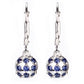 Cercei din Argint 925 ( 2.43 grame ) cu Safir Albastru Australian 0.9 Carate