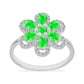 Inel din Argint 925 ( 3.38 grame ) cu Opal Hialit și Topaz Alb 1.57 Carate