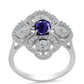 Inel din Argint 925 ( 3.99 grame ) cu Iolit și Topaz Alb 1.45 Carate